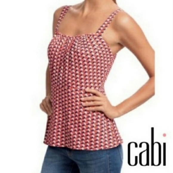 CAbi Tops - CAbi Peplum Adjustable Strap Tank Top Size 10